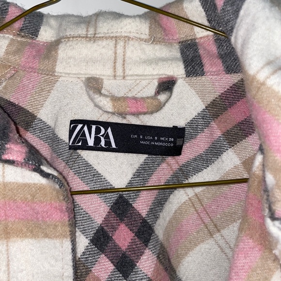 Zara Women's Pink Plaid Jacket - Picture 2 of 3